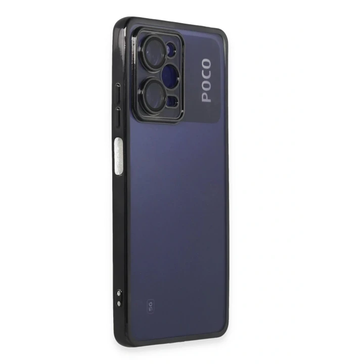Xiaomi Poco X5 Pro 5G Kılıf Lensli Silikon - Siyah