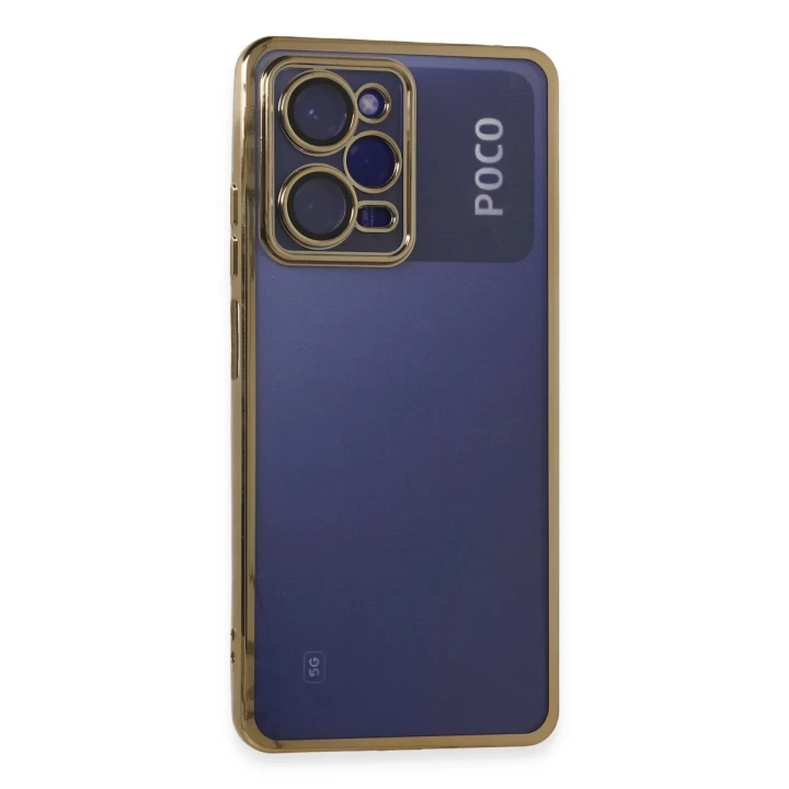 Xiaomi Poco X5 Pro 5G Kılıf Razer Lensli Silikon - Gold