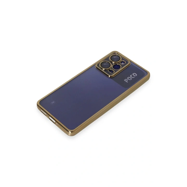 Xiaomi Poco X5 Pro 5G Kılıf Razer Lensli Silikon - Gold