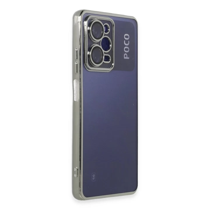 Xiaomi Poco X5 Pro 5G Kılıf Razer Lensli Silikon - Gümüş