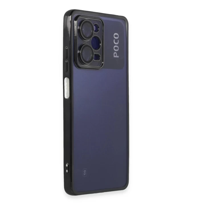 Xiaomi Poco X5 Pro 5G Kılıf Razer Lensli Silikon - Siyah