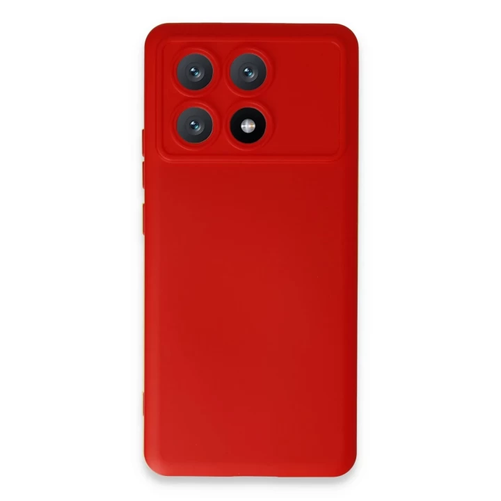 Xiaomi Poco X6 Pro Kılıf Nano içi Kadife Silikon - Kırmızı