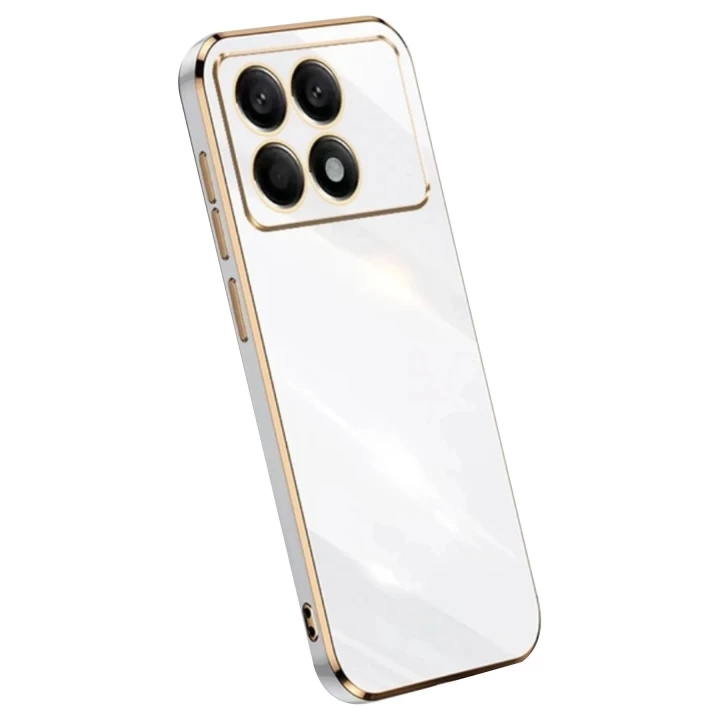 Xiaomi Poco X6 Pro Kılıf Volet Silikon - Beyaz