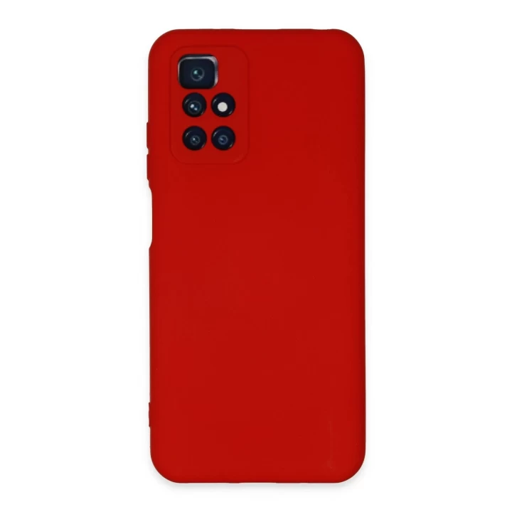 Xiaomi Redmi 10 2022 Kılıf Nano içi Kadife Silikon - Kırmızı