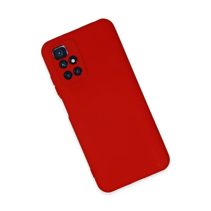 Xiaomi Redmi 10 2022 Kılıf Nano içi Kadife Silikon - Kırmızı