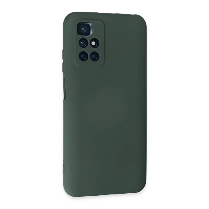 Xiaomi Redmi 10 2022 Kılıf Nano içi Kadife Silikon - Koyu Yeşil