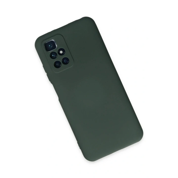 Xiaomi Redmi 10 2022 Kılıf Nano içi Kadife Silikon - Koyu Yeşil