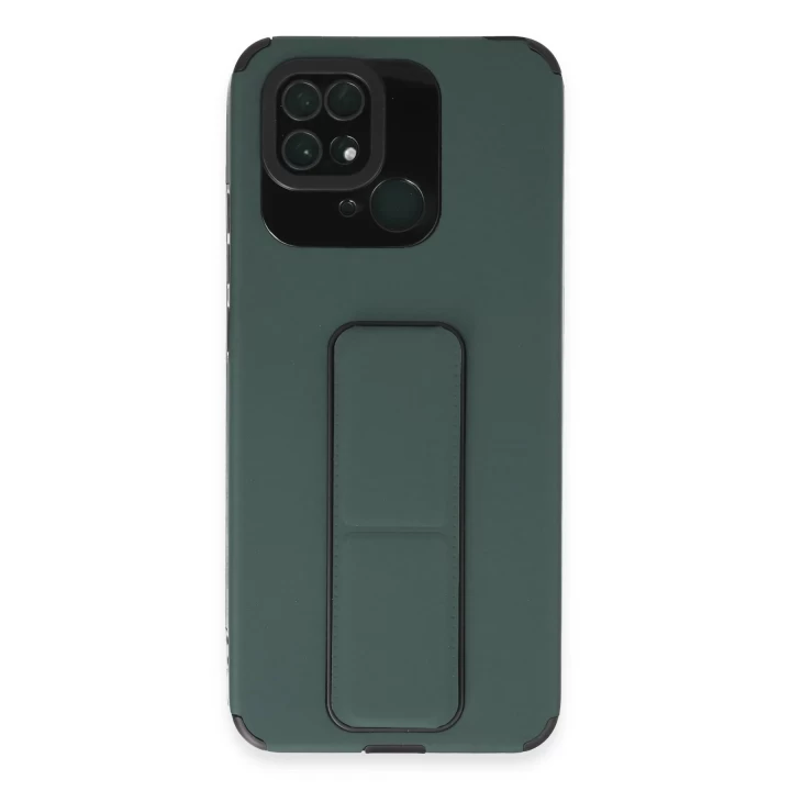 Xiaomi Redmi 10C Kılıf Mega Standlı Silikon - Yeşil