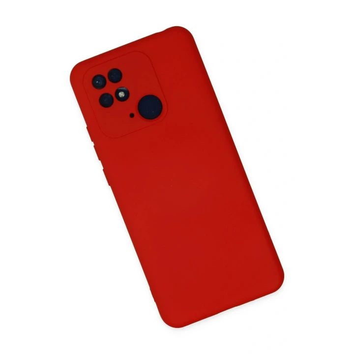 Xiaomi Redmi 10C Kılıf Nano içi Kadife Silikon - Kırmızı