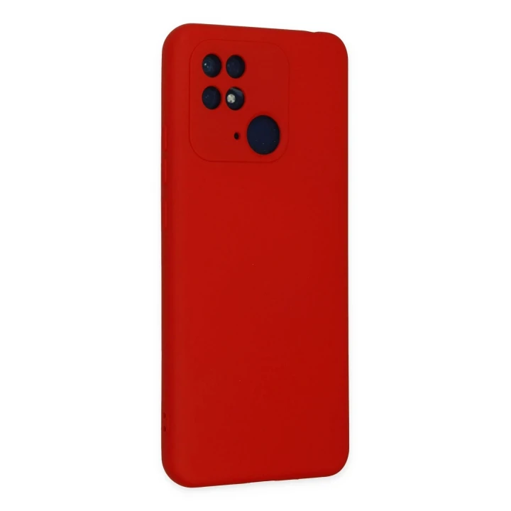 Xiaomi Redmi 10C Kılıf Nano içi Kadife Silikon - Kırmızı