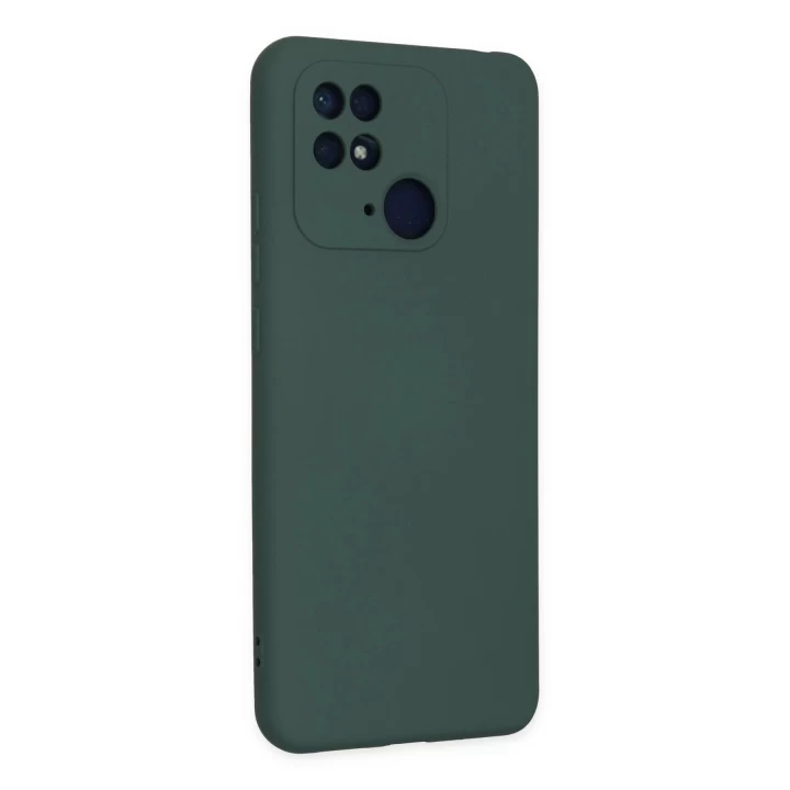 Xiaomi Redmi 10C Kılıf Nano içi Kadife Silikon - Koyu Yeşil