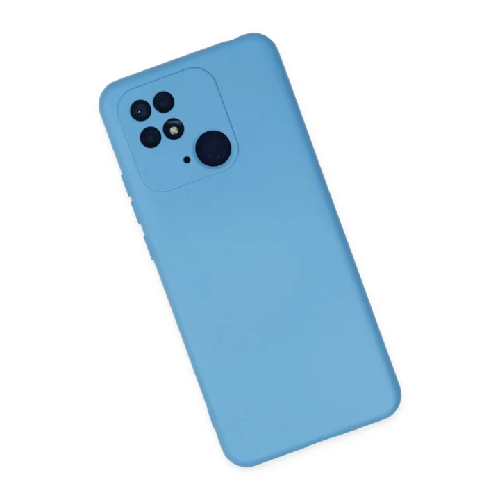 Xiaomi Redmi 10C Kılıf Nano içi Kadife Silikon - Mavi