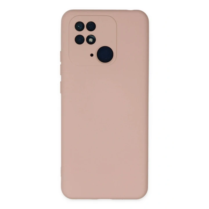 Xiaomi Redmi 10C Kılıf Nano içi Kadife Silikon - Pudra
