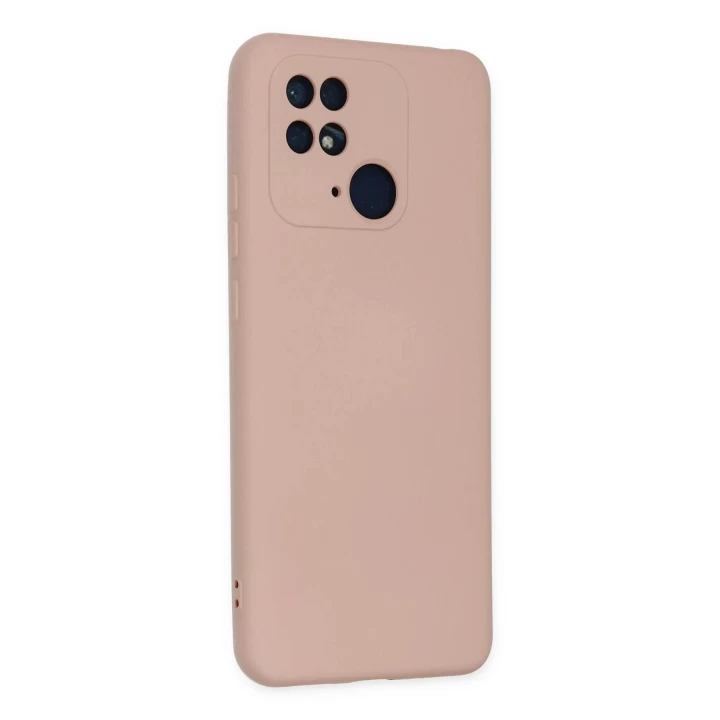 Xiaomi Redmi 10C Kılıf Nano içi Kadife Silikon - Pudra