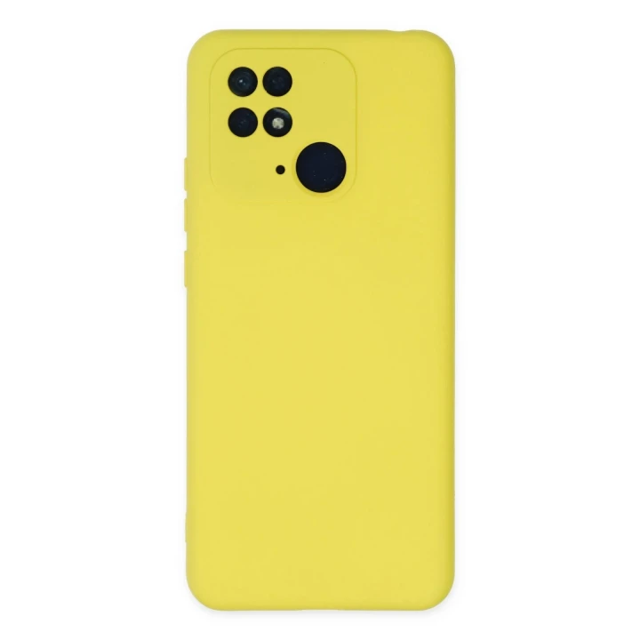 Xiaomi Redmi 10C Kılıf Nano içi Kadife Silikon - Sarı