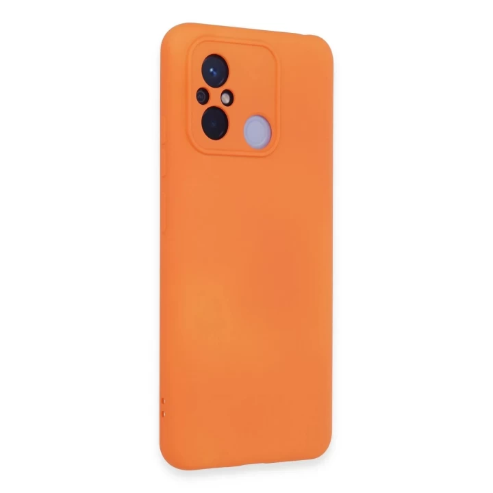 Xiaomi Redmi 12C Kılıf Nano içi Kadife Silikon - Turuncu