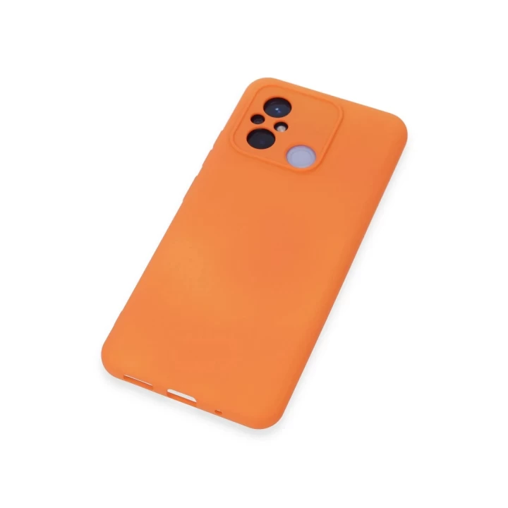 Xiaomi Redmi 12C Kılıf Nano içi Kadife Silikon - Turuncu