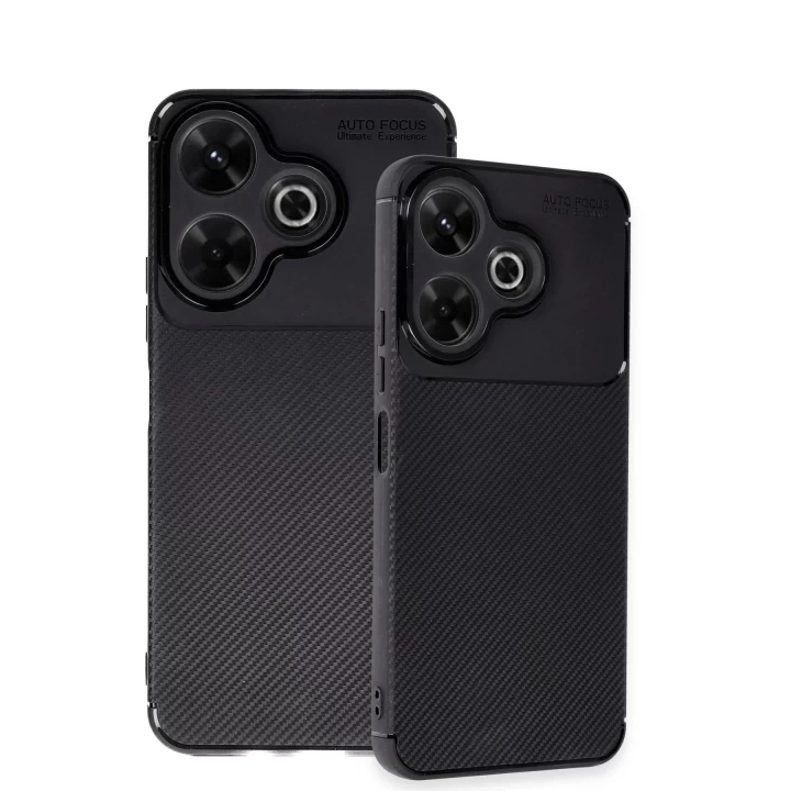 Xiaomi Redmi 13 4G Kılıf Auto Focus Karbon Kapak - Siyah
