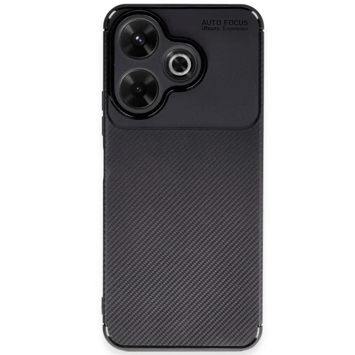 Xiaomi Redmi 13 4G Kılıf Auto Focus Karbon Kapak - Siyah