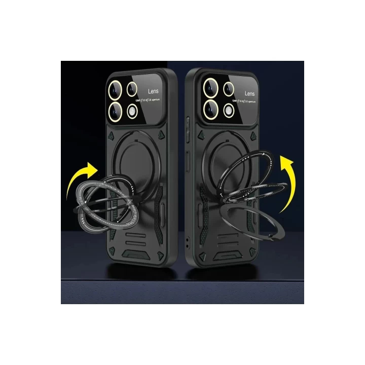 Xiaomi Redmi 13 4G Kılıf Joy Lens Standlı Kapak - Mor