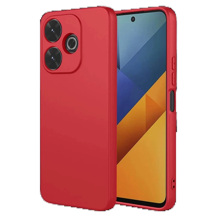 Xiaomi Redmi 13 4G Kılıf Nano içi Kadife Silikon - Kırmızı