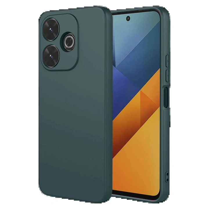 Xiaomi Redmi 13 4G Kılıf Nano içi Kadife Silikon - Koyu Yeşil