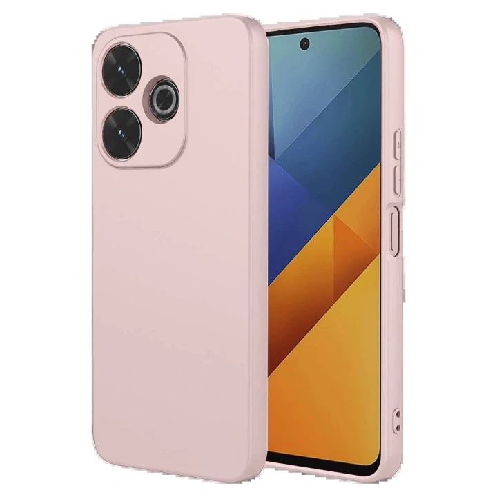 Xiaomi Redmi 13 4G Kılıf Nano içi Kadife Silikon - Pudra