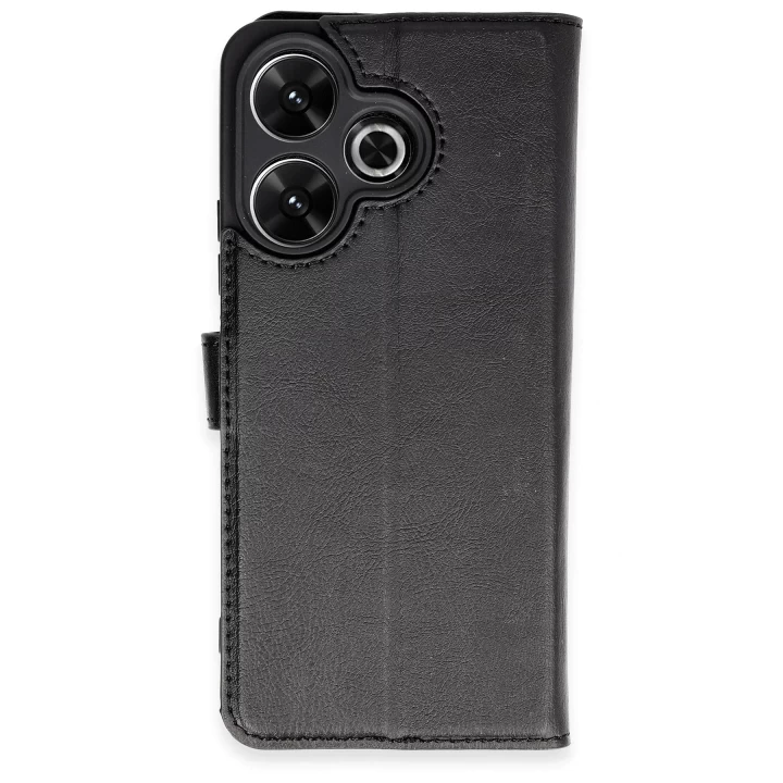 Xiaomi Redmi 13 4G Kılıf Trend S Plus Kapaklı Kılıf - Siyah