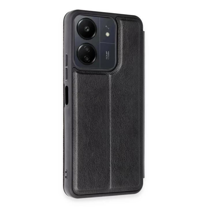 Xiaomi Redmi 13C Kılıf Flip Cover - Siyah
