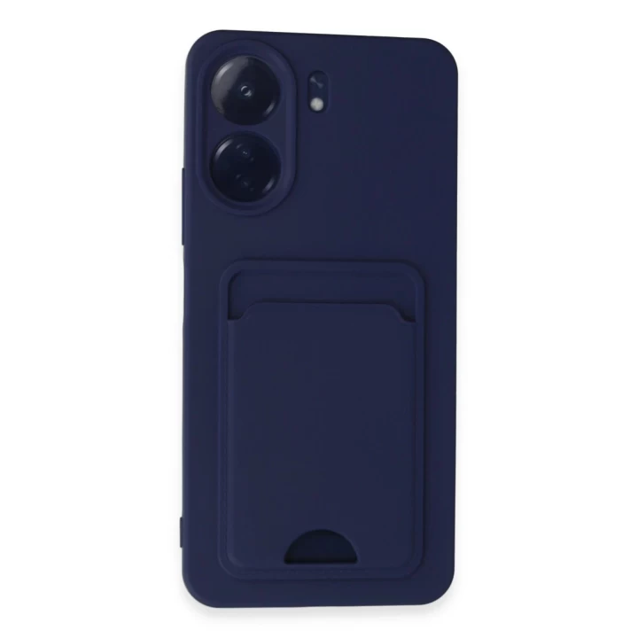 Xiaomi Redmi 13C Kılıf Kelvin Kartvizitli Silikon - Lacivert