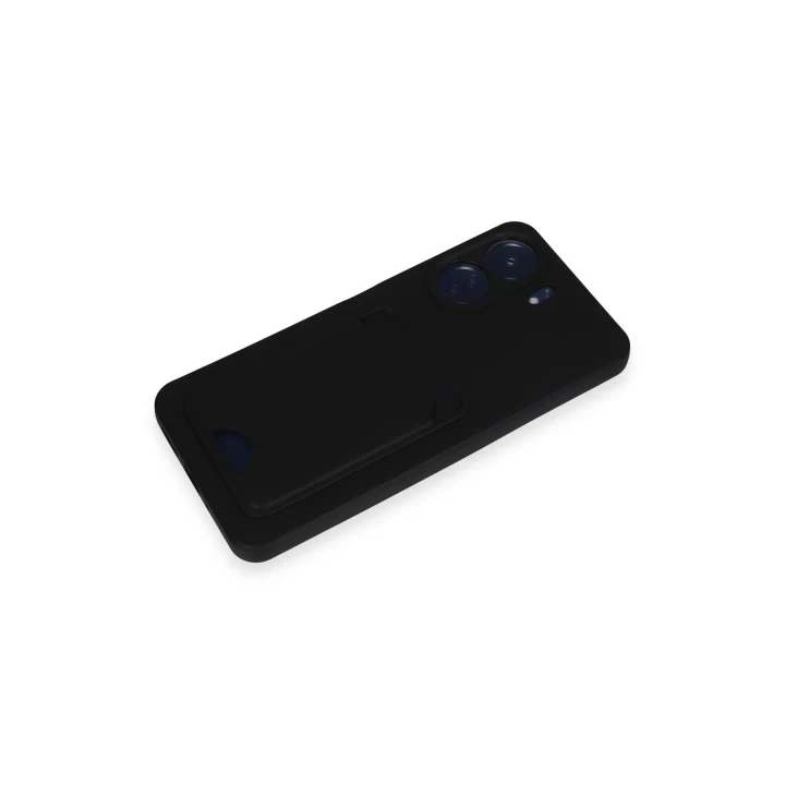 Xiaomi Redmi 13C Kılıf Kelvin Kartvizitli Silikon - Siyah