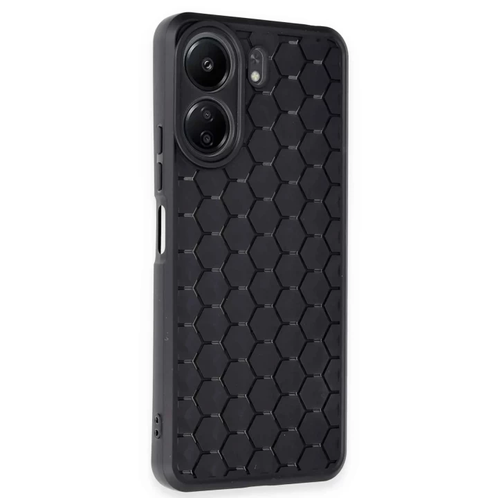Xiaomi Redmi 13C Kılıf Petek Silikon Kapak - Siyah