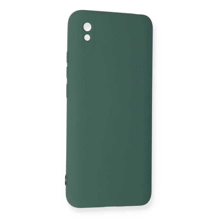 Xiaomi Redmi 9A Kılıf Nano içi Kadife Silikon - Koyu Yeşil