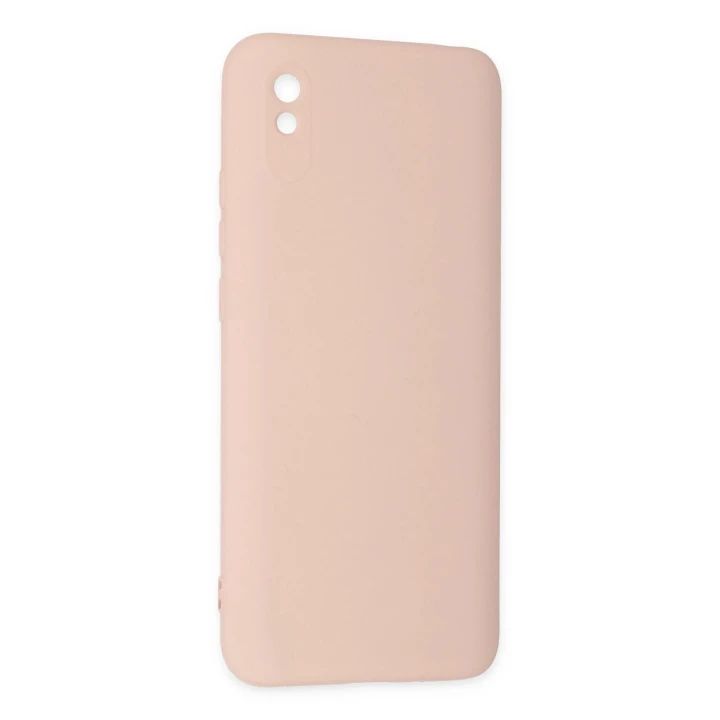 Xiaomi Redmi 9A Kılıf Nano içi Kadife Silikon - Pudra