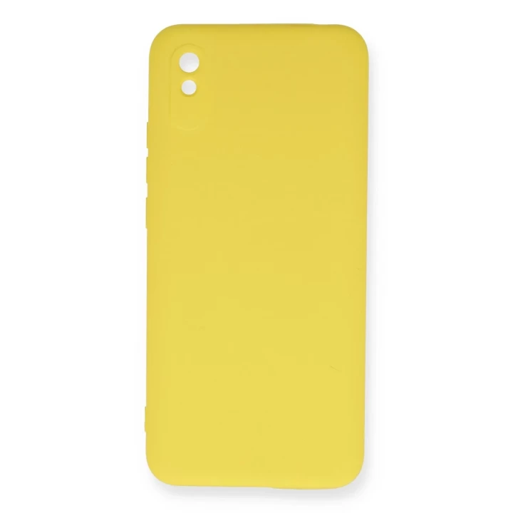 Xiaomi Redmi 9A Kılıf Nano içi Kadife Silikon - Sarı
