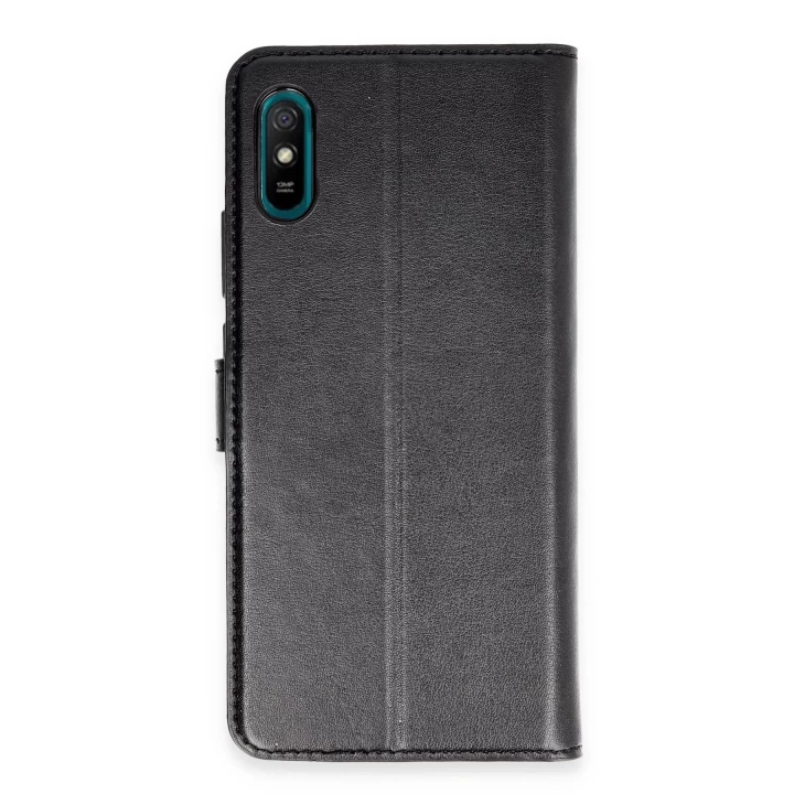 Xiaomi Redmi 9A Kılıf Trend S Plus Kapaklı Kılıf - Siyah