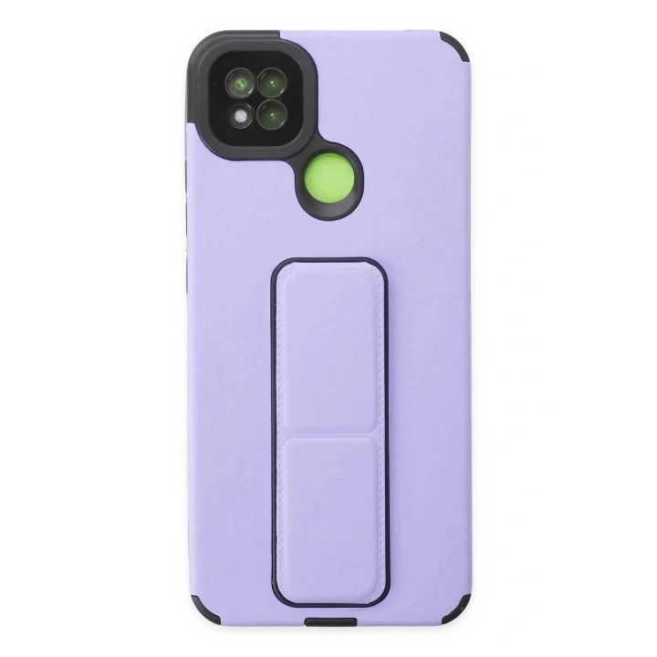 Xiaomi Redmi 9C Kılıf Mega Standlı Silikon - Lila