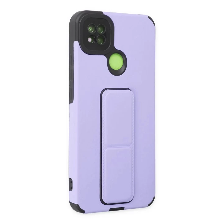 Xiaomi Redmi 9C Kılıf Mega Standlı Silikon - Lila