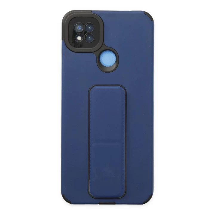 Xiaomi Redmi 9C Kılıf Mega Standlı Silikon - Mavi