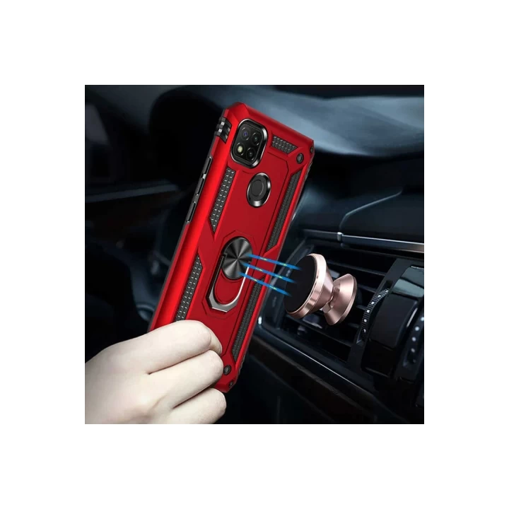 Xiaomi Redmi 9C Kılıf Sofya Yüzüklü Silikon Kapak - Gümüş