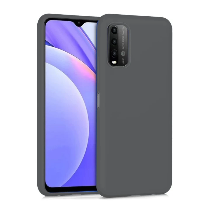 Xiaomi Redmi 9T Kılıf Nano içi Kadife Silikon - Gri