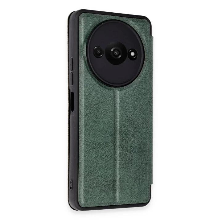 Xiaomi Redmi A3 4G Kılıf Flip Cover - Koyu Yeşil