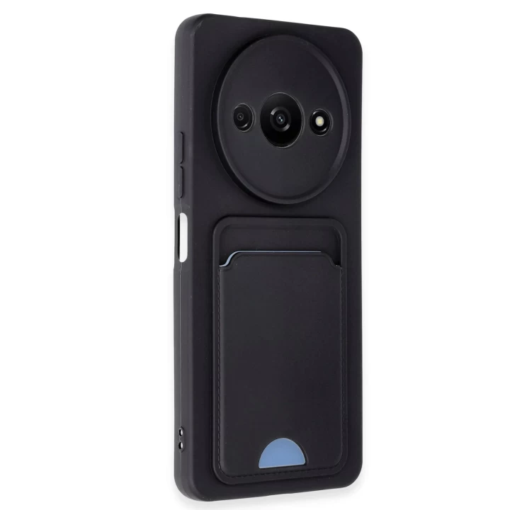 Xiaomi Redmi A3 4G Kılıf Kelvin Kartvizitli Silikon - Siyah