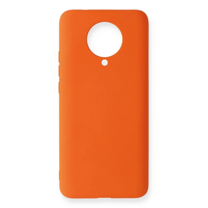 Xiaomi Redmi K30 Pro Kılıf Nano içi Kadife Silikon - Turuncu
