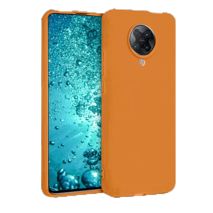 Xiaomi Redmi K30 Pro Kılıf Nano içi Kadife Silikon - Turuncu
