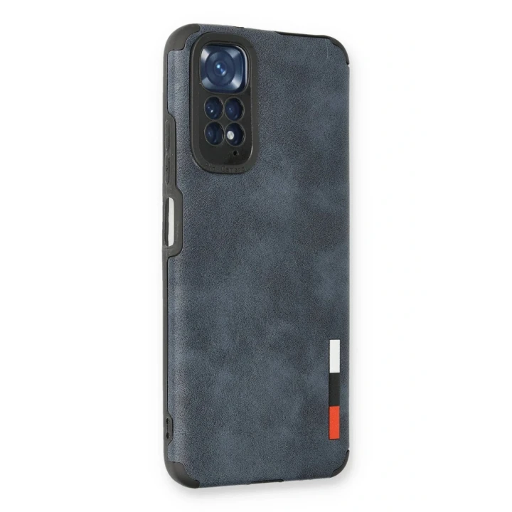 Xiaomi Redmi Note 11 Kılıf Loop Deri Silikon - Lacivert