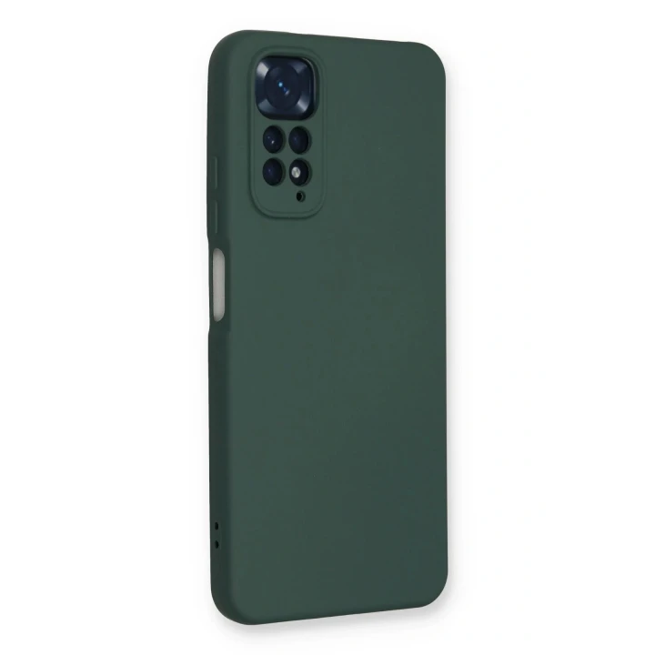 Xiaomi Redmi Note 11 Kılıf Nano içi Kadife Silikon - Koyu Yeşil