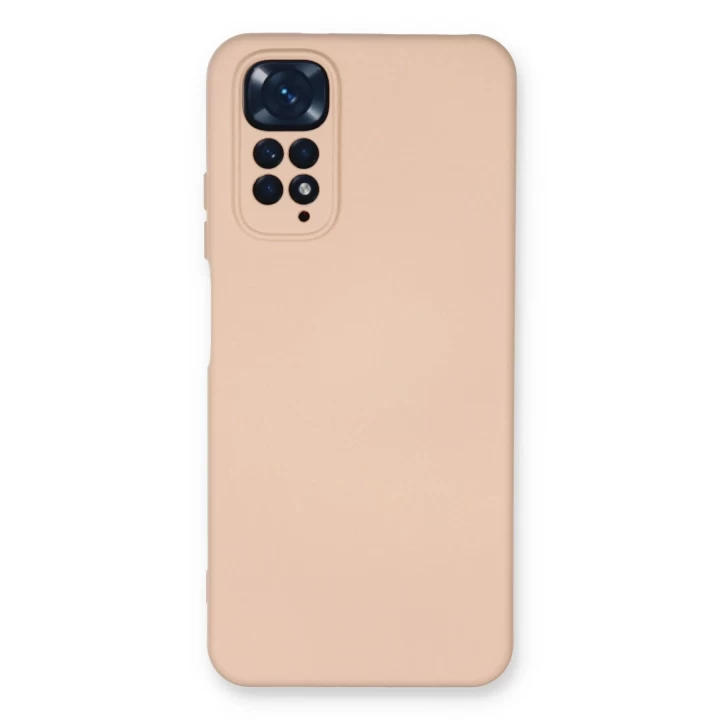 Xiaomi Redmi Note 11 Kılıf Nano içi Kadife Silikon - Pudra