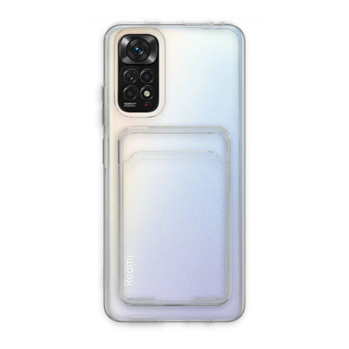 Xiaomi Redmi Note 11 Pro Kılıf Kart Şeffaf Silikon - Şeffaf
