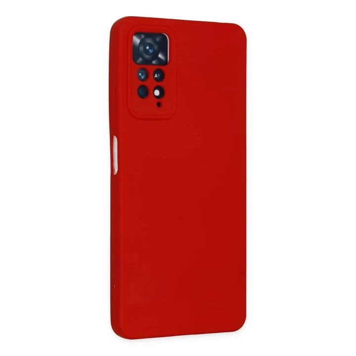 Xiaomi Redmi Note 11 Pro Kılıf Nano içi Kadife Silikon - Kırmızı